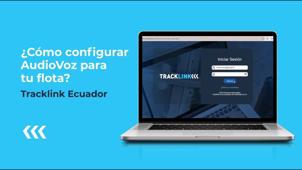 ¿Cómo configurar AudioVoz para tu flota? | Tracklink Ecuador