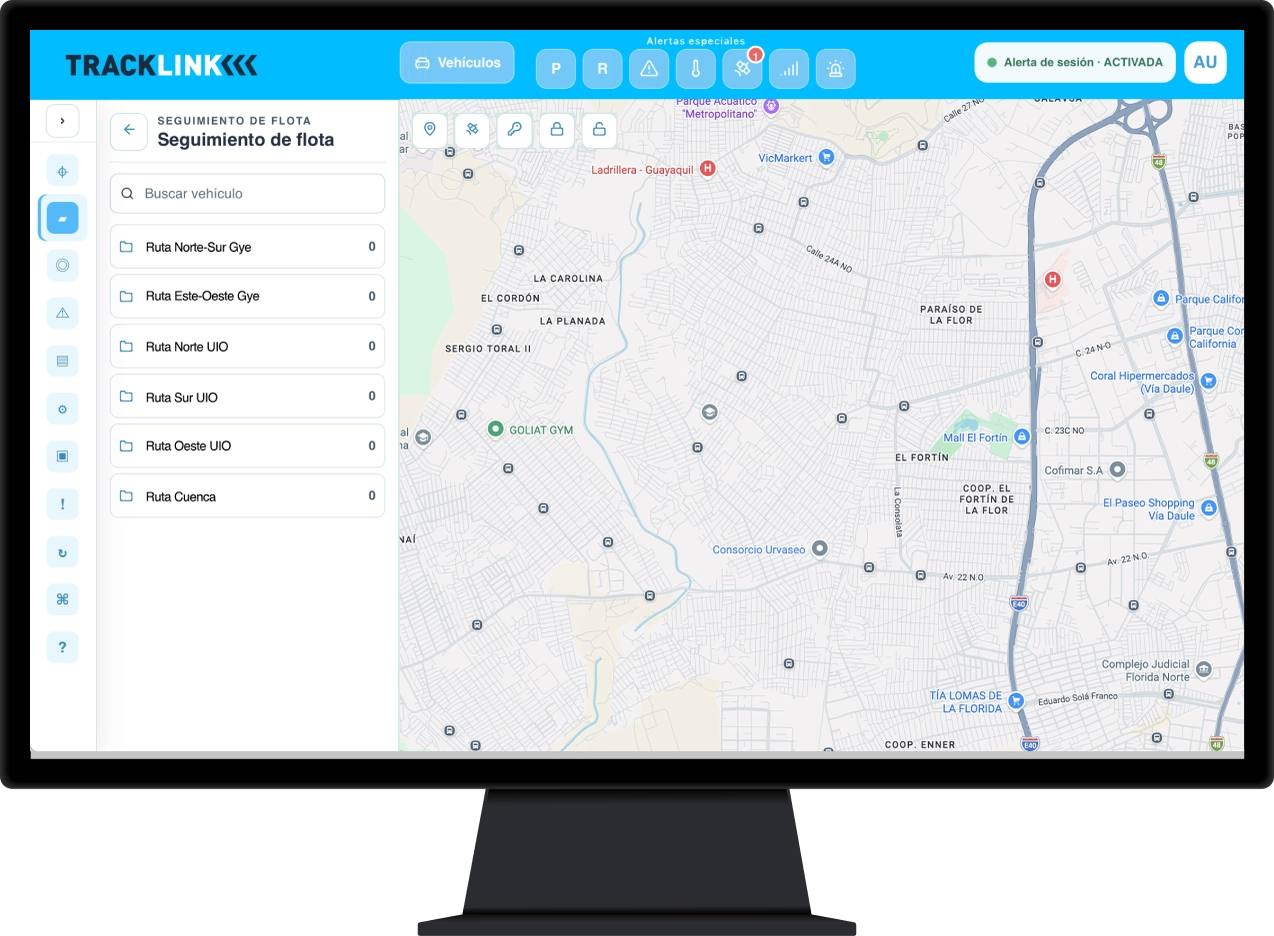Plataforma de seguimiento de flota de Tracklink